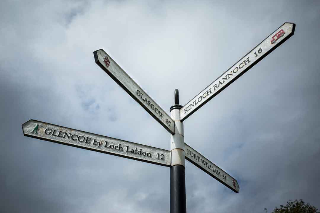 Signpost walks in kinloch rannoch